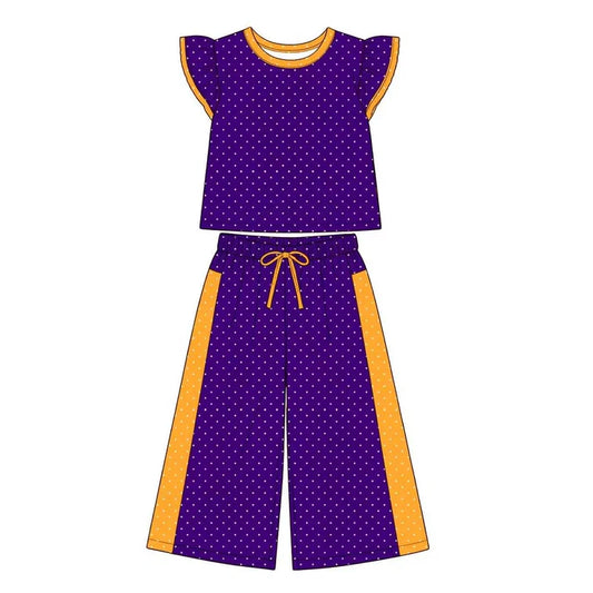 Toddle kids girls custom design short sleeve outfit