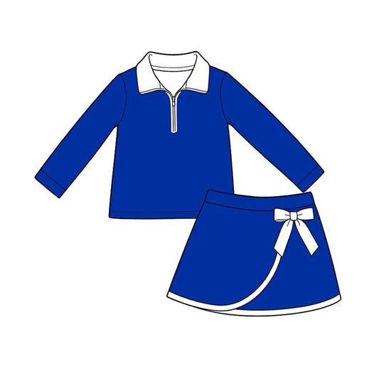 wholesale kids clothes custom team design skirt matching outfit
