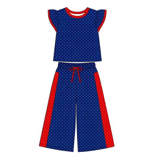 Toddle kids girls custom design short sleeve outfit