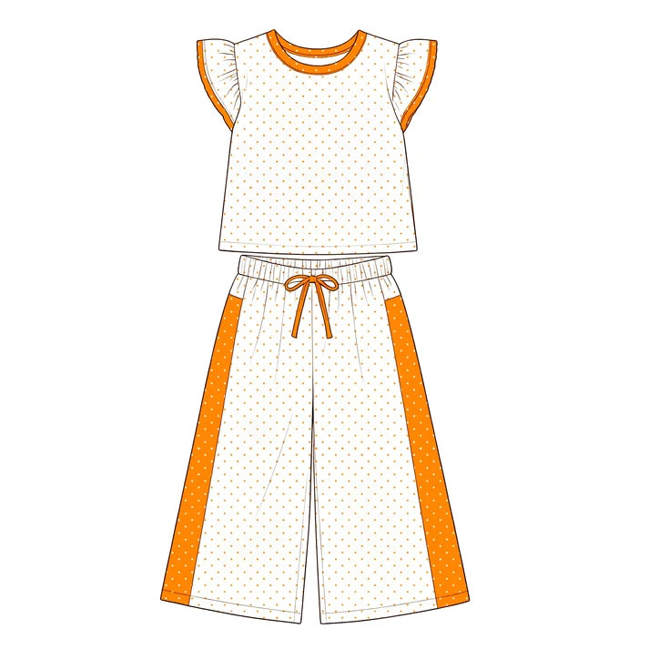 Toddle kids girls custom design short sleeve outfit