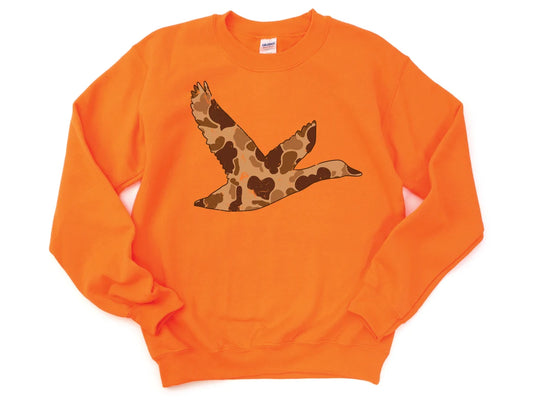 Adult Camouflage duck orange long sleeve boutique top