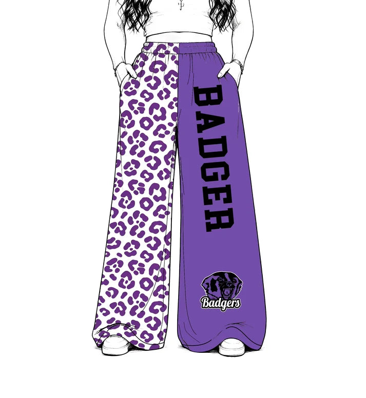 Baby girls custom badger team leopard design milk silk leggings pants