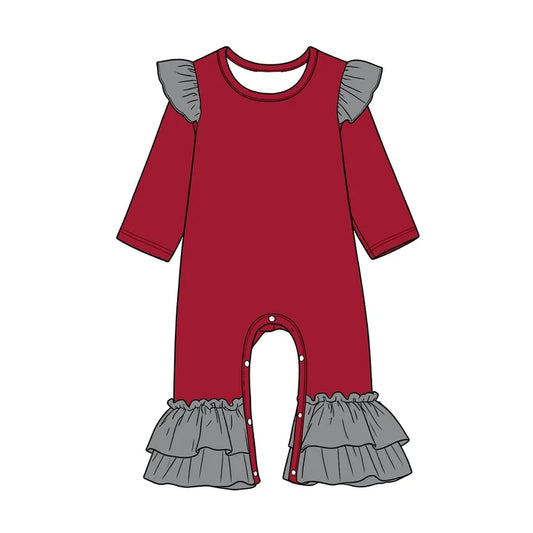 Toddle baby girl long sleeve custom design romper