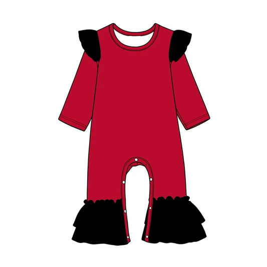 Toddle baby girl long sleeve custom design romper
