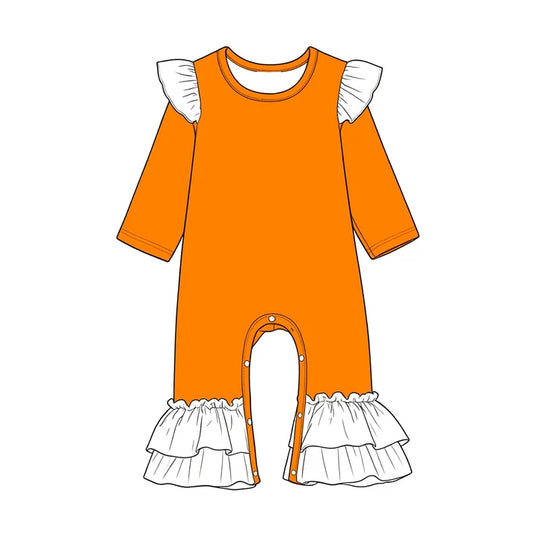 Toddle baby girl long sleeve custom design romper