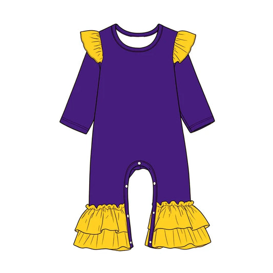 Toddle baby girl long sleeve custom design romper