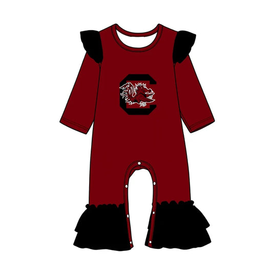 Toddle baby girl long sleeve custom design romper