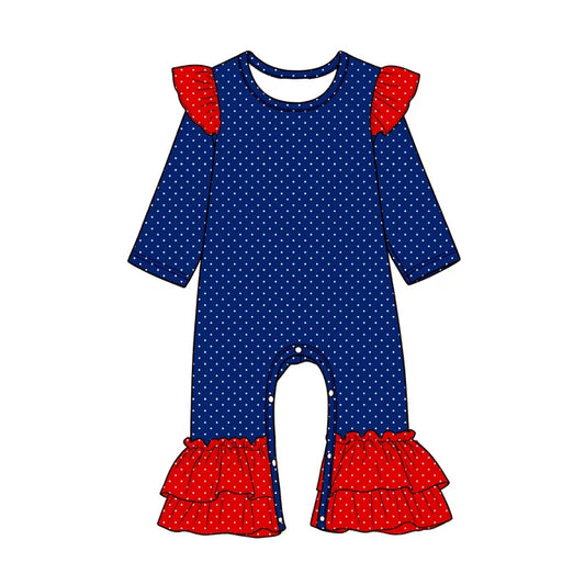 Toddle baby girl long sleeve custom design romper