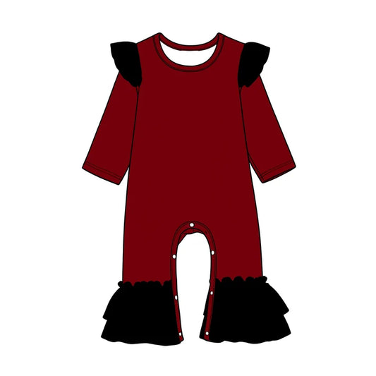 Toddle baby girl long sleeve custom design romper