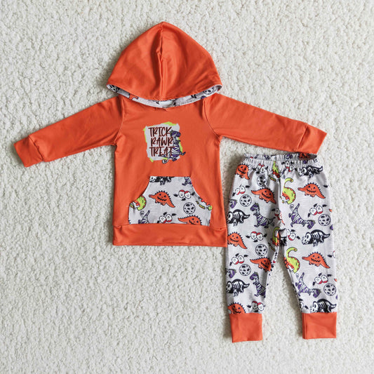 baby boys Halloween hoodie set