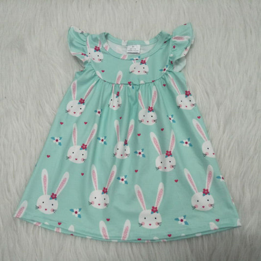 Baby girls rabbit print dress