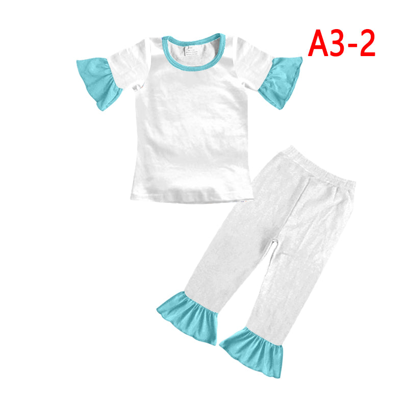 Baby girls short sleeve cartoon pajama set A3-2