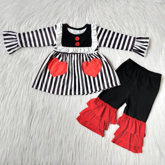 Toddle girls Valentines day clothing set