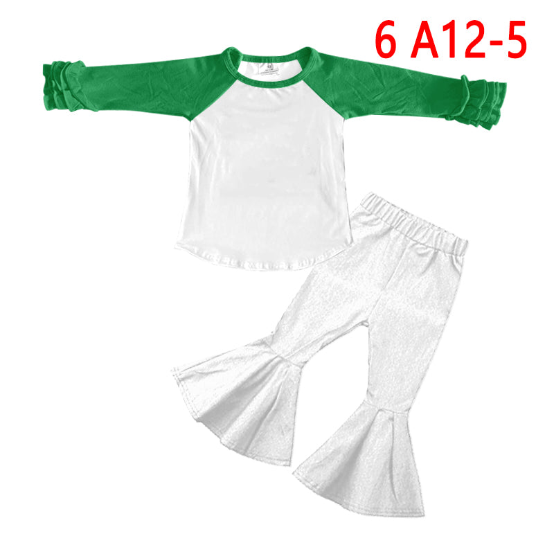 Boy Saint Patrick's Day long sleeve cartoon outfit 6 A12-5