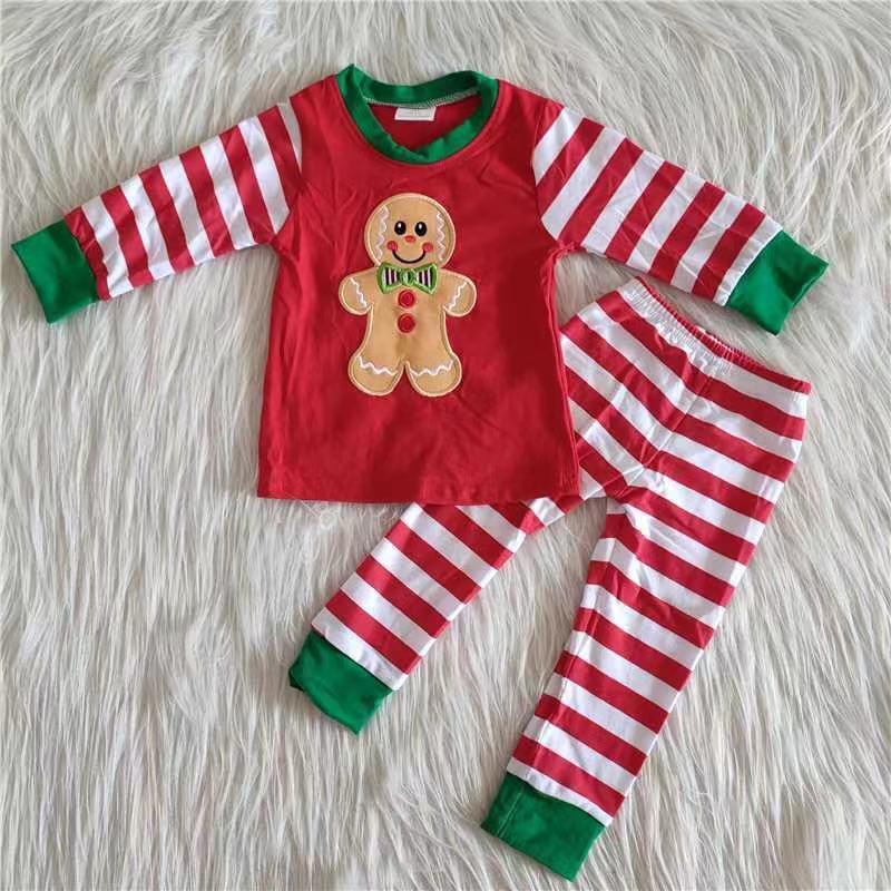 boys Gingerbread pajama set