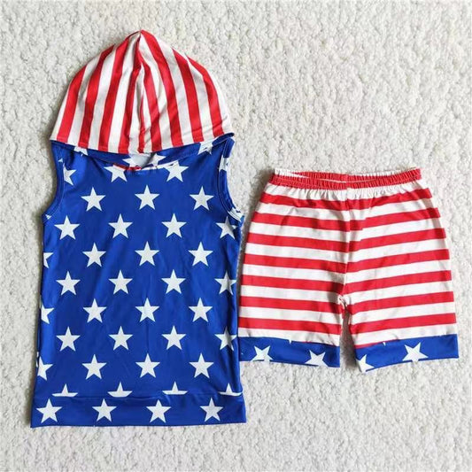 boys summer hoodie set