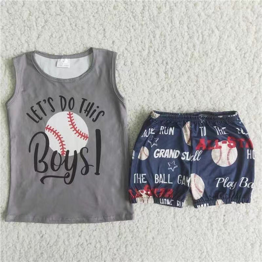 Boys baseball summer short set