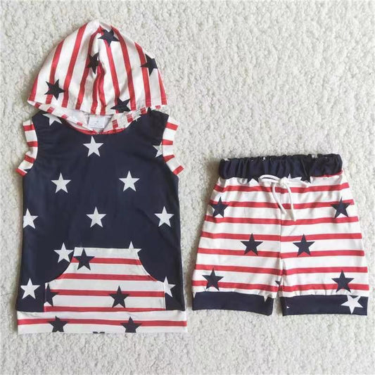 boys summer hoodie set