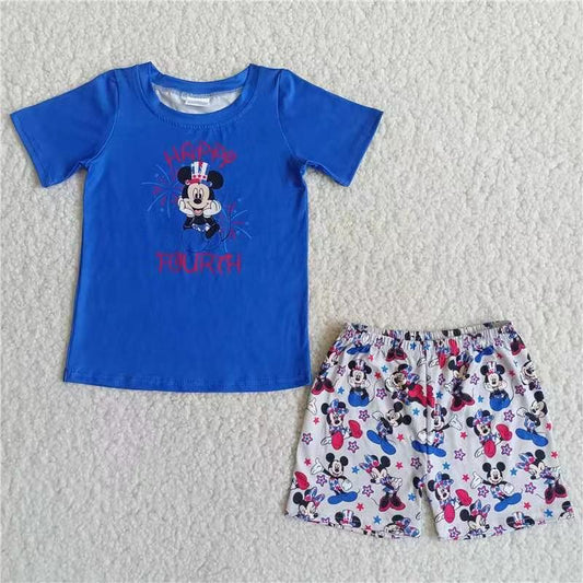 Boys July 4th summer short set