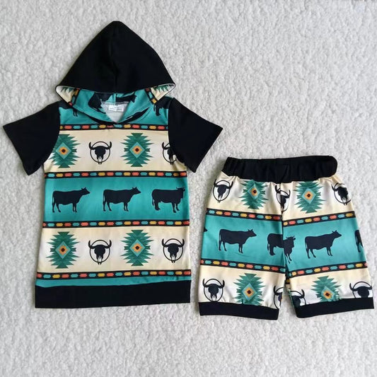 boys summer hoodie set