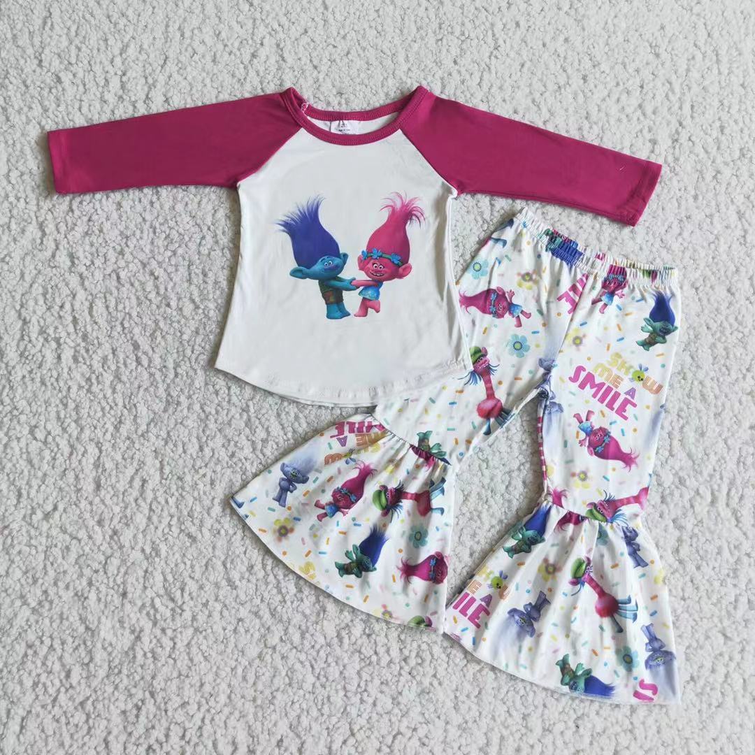 Girl purple outfit kids clothing