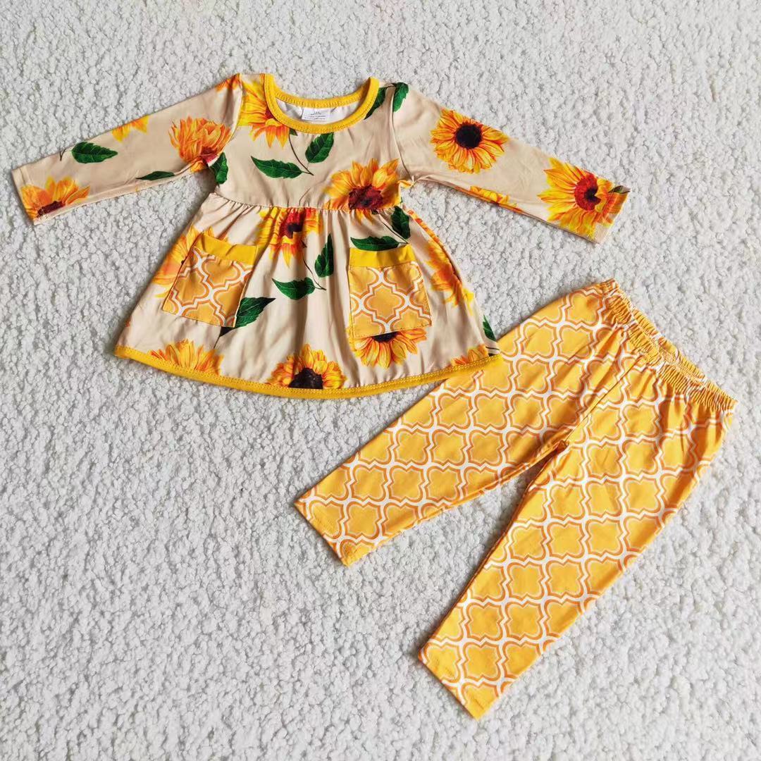 baby girls yellow floral set