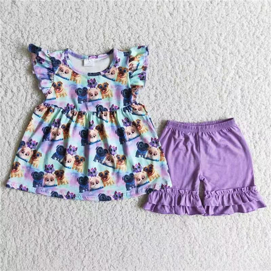 Gilrs summer 2pcs short set