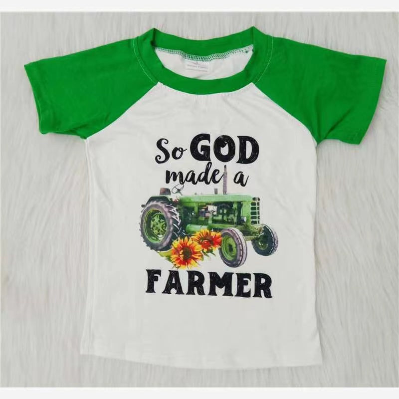 So god made a farmer boys short sleeve top