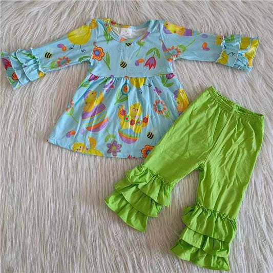 baby girls  Easter green outfit