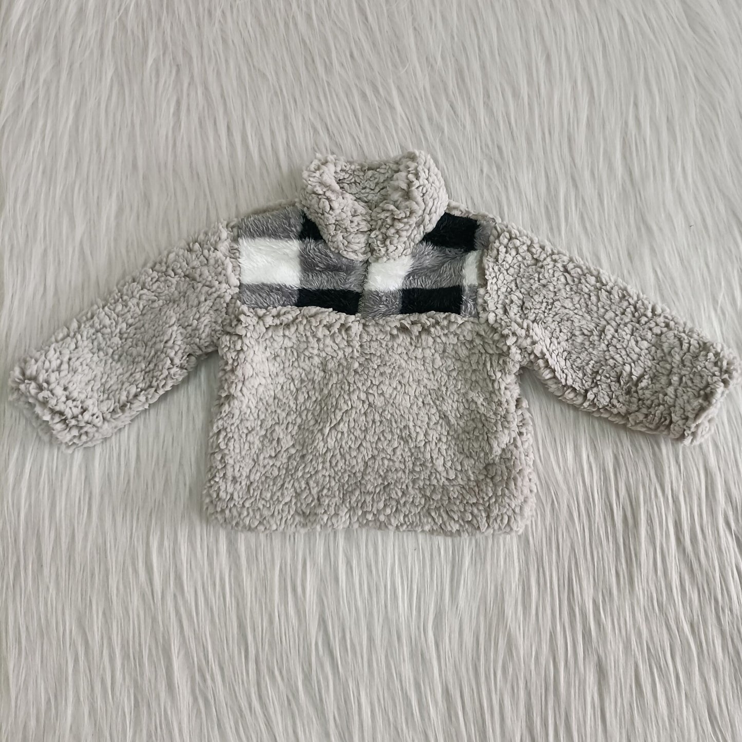 Baby girls long sleeve grey coat