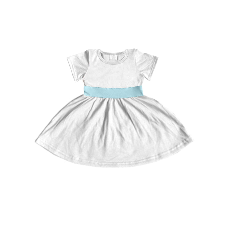 toddle girls short sleeve cartoon knee length dress, kids spring summer boutique dress, B7-4