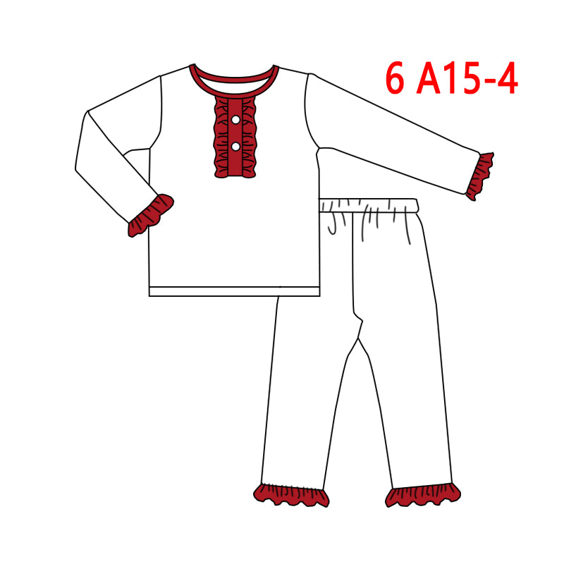 toddle girls long sleeve Christmas cartoon 2pcs pajama set, 6 A15-4