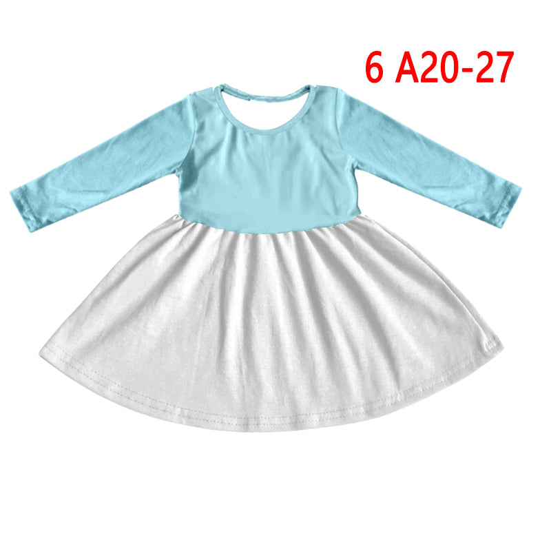 infant toddle girls long sleeve Christmas dress, kids fall winter holiday dress, 6 A20-27
