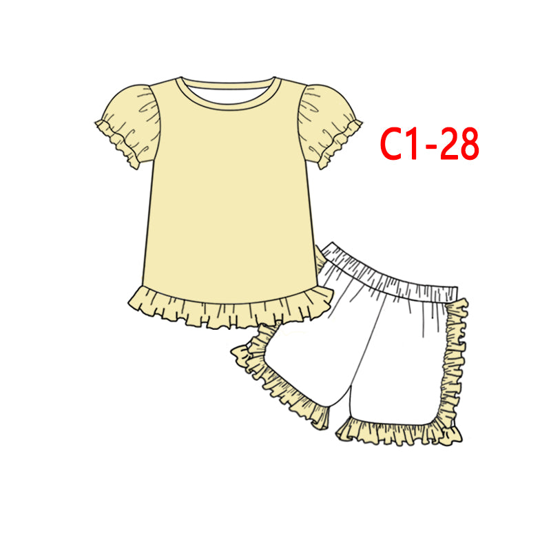 hot sale trendy girls summer cartoon clothing set C1-28