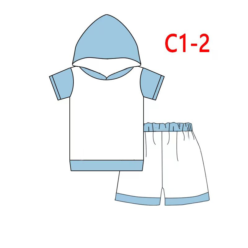 boys summer hoodie set C1-2