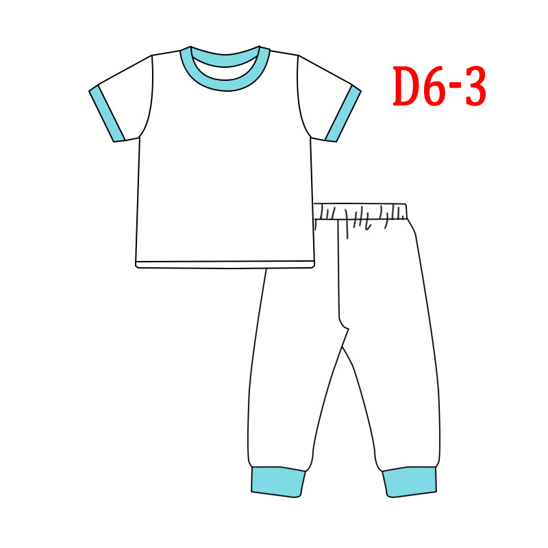Baby boys short sleeve cartoon pajama set D6-3