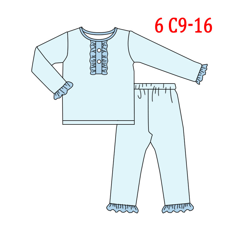 Girls long sleeve pajama set 6 C9-16