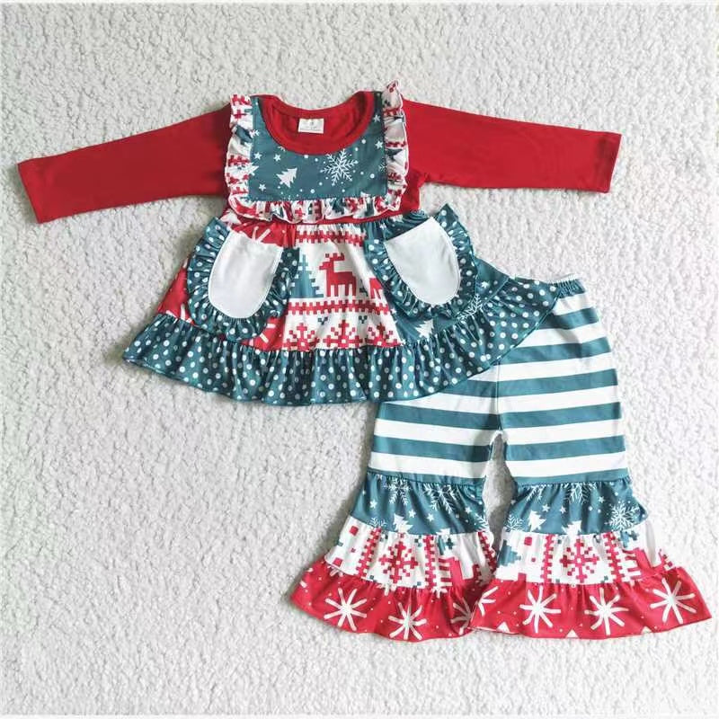 baby girls pocket style Christmas winter outfit
