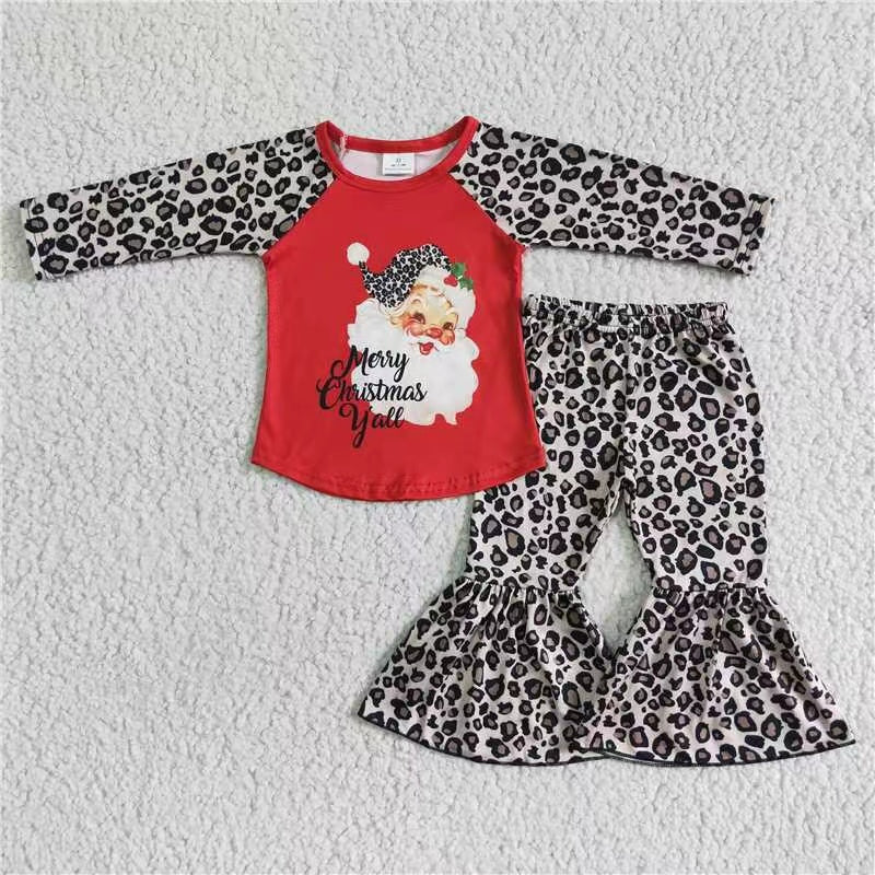 Girls Leopard Print Xmas outfit