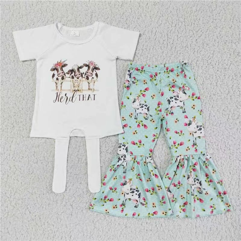Baby girls heifer design summer outfit