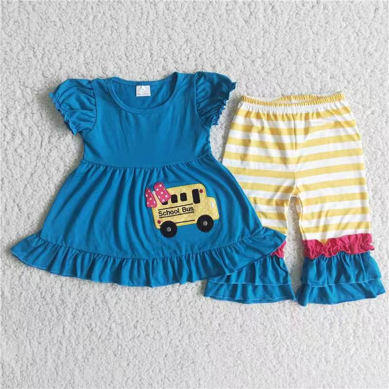 baby girls embroidery design back to school outfit