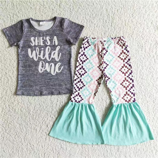 baby girls wild child summer outfit