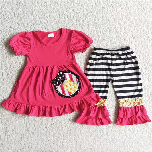baby girls embroidery design back to school outfit