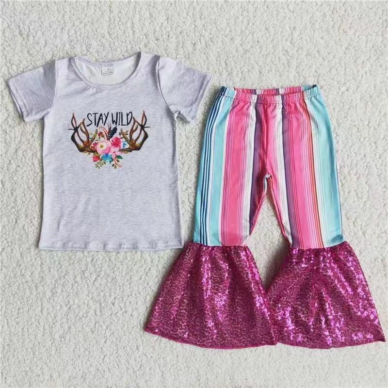 baby girls stay wild summer clothing