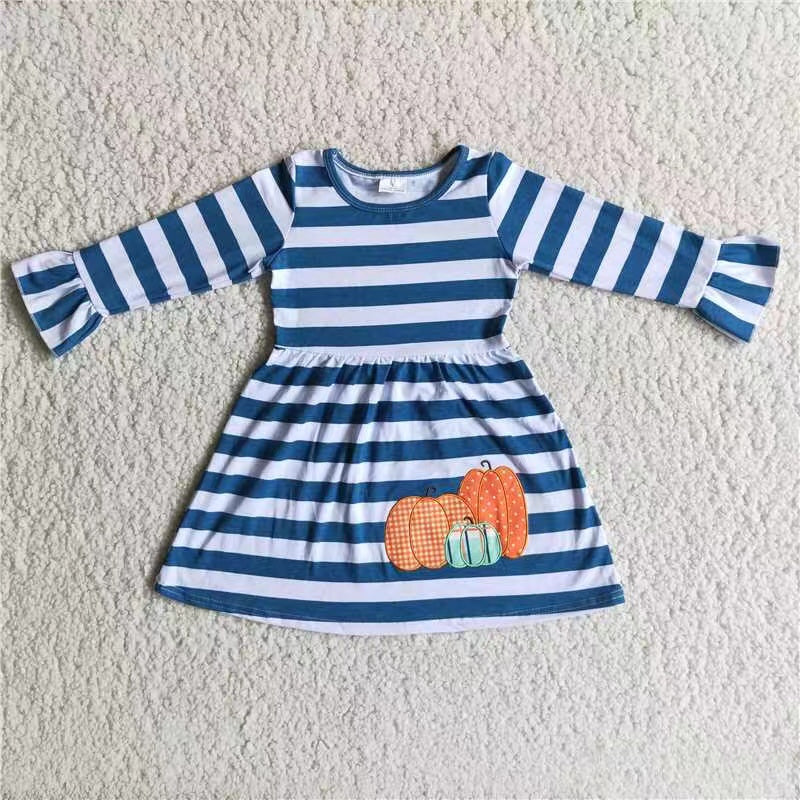 long sleeve cotton pumpkin dress