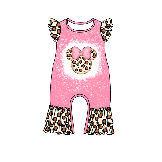 Pre-orde girl leopard cartoon romper, SR0158,Nov 16th