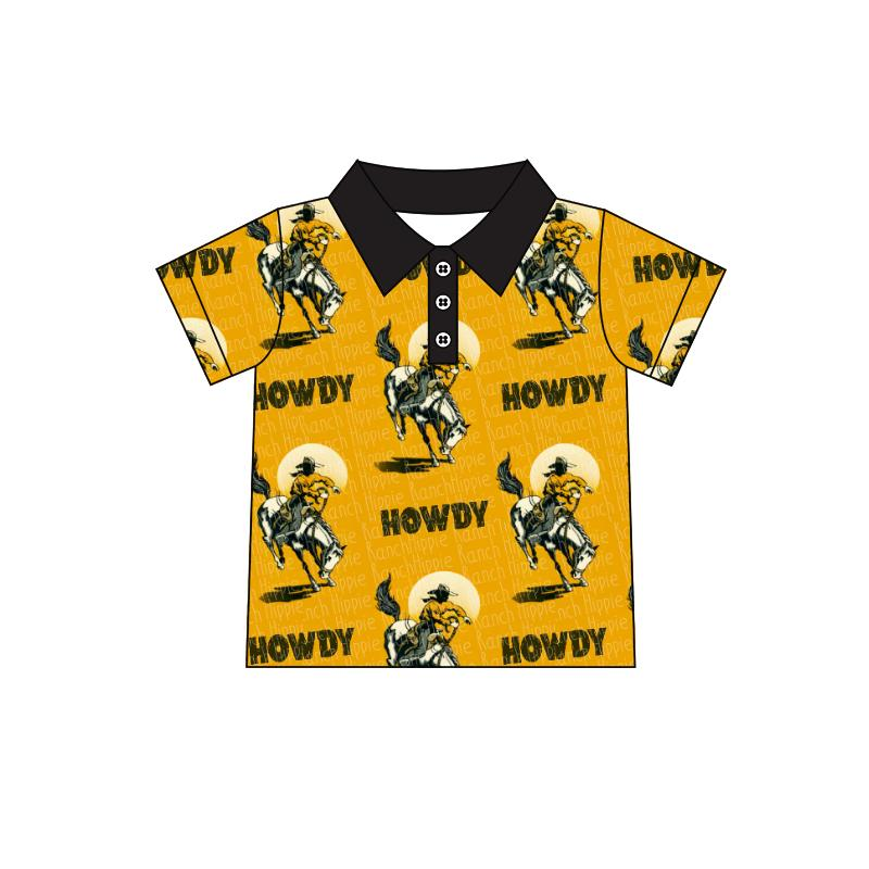 preorder western cowboy short sleeve summer polo shirt ,BT0151,NOV 16th