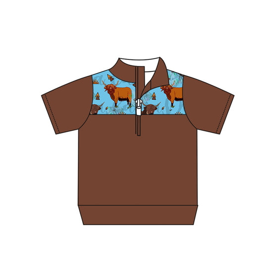 preorder boy highland cow short sleeve summer top ,NOV 16th