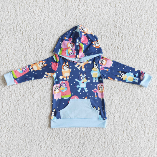 Christmas design cartoon long sleeve hoodie top ,6 B2-31