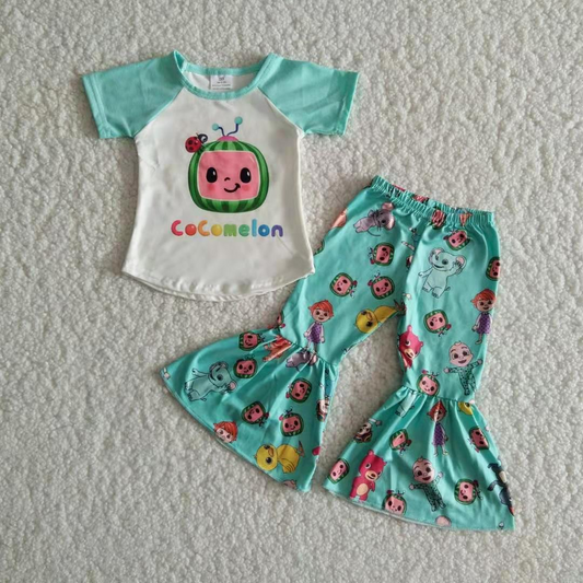 baby girls Cartoon print 2pcs clothing set C12-3